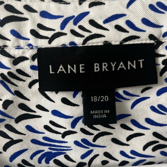 Lane Bryant long sleeve white button up blouse with lace on the sleeves. - Picture 4 of 6